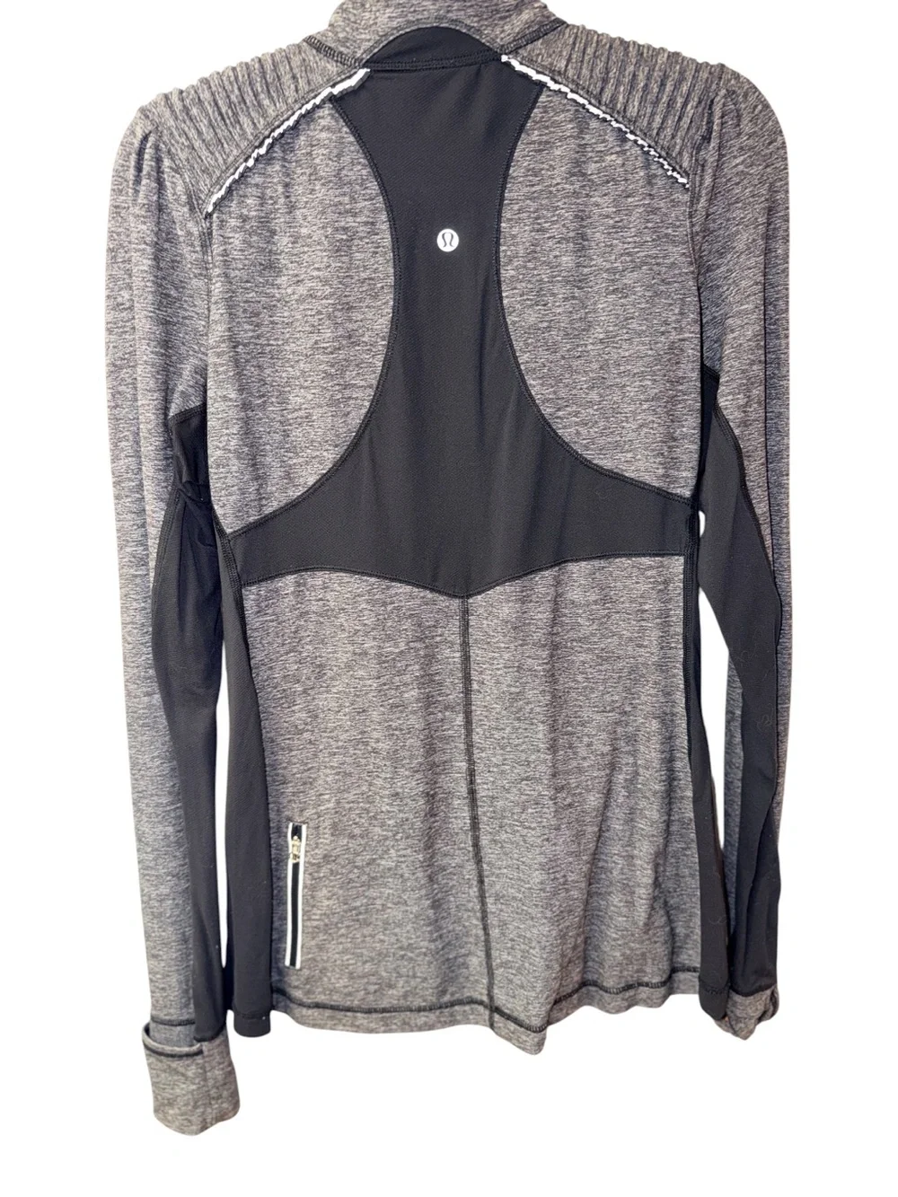 Lululemon Reflective 1/4 Zip Active Top w/ Thumbholes, Pockets, Covered Zip
